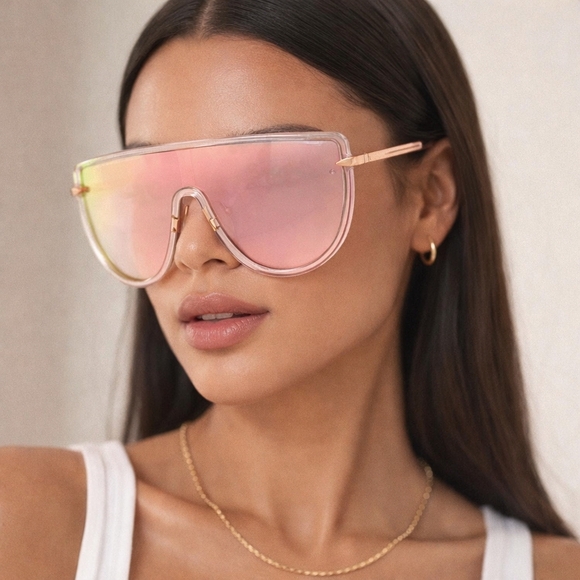 rag & bone Accessories - Rag & Bone Pink Shield Sunglasses